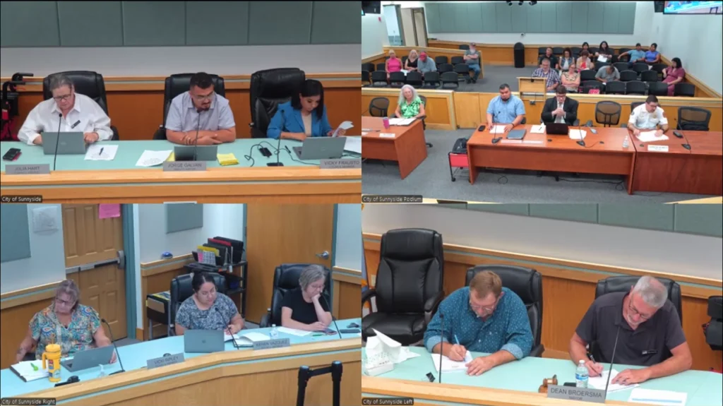 Sunnyside City Council Regular Meeting – September 22, 2025